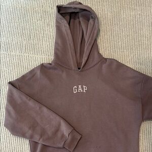 GAP Brown Pullover Sweater with Hood and Logo